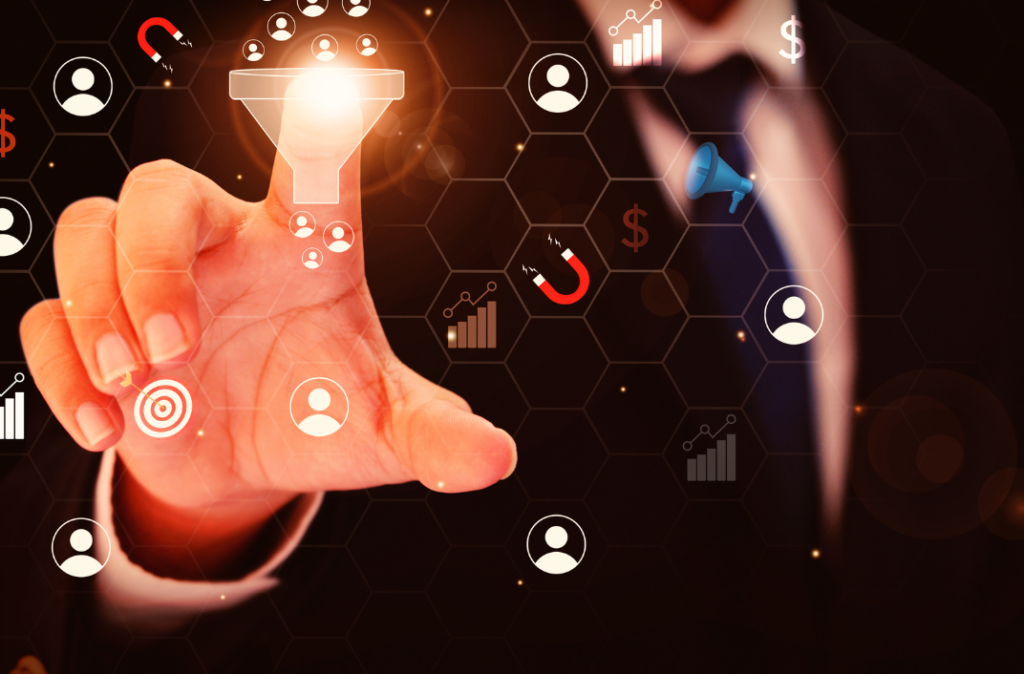 Business team analyzing digital marketing reports